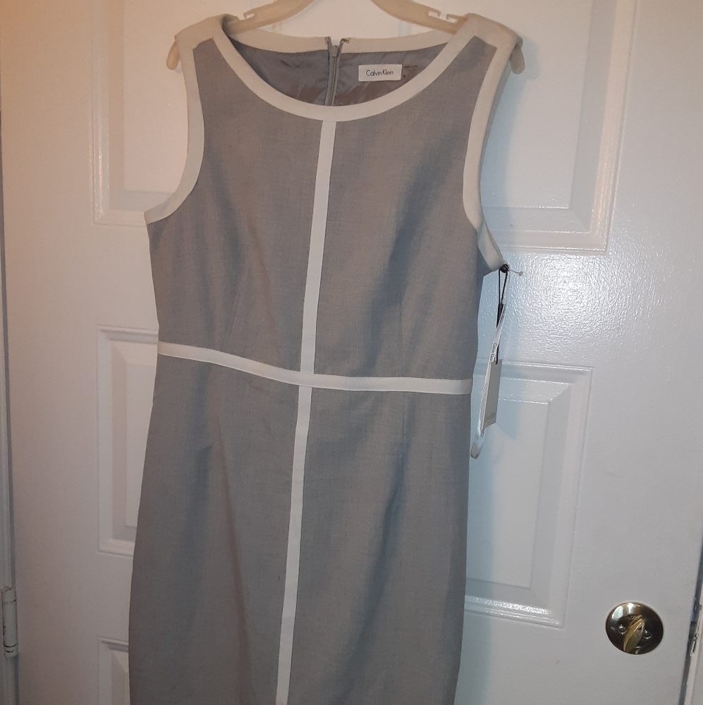 Calvin Klein grey dress size 12 new with tags